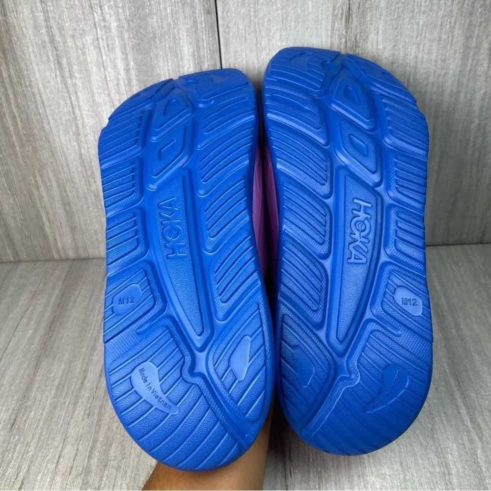 Hoka One One Ora Recovery Slide 3 Purple Blue Slide Comfort Shoe Mens Size 12 13